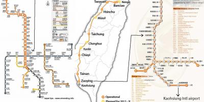 Mapa de Taipei estación de ferrocarril de alta velocidade