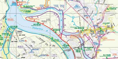Mapa de Taipei en bicicleta camiño