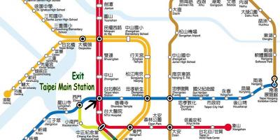 Taipei principal estación de tren mapa
