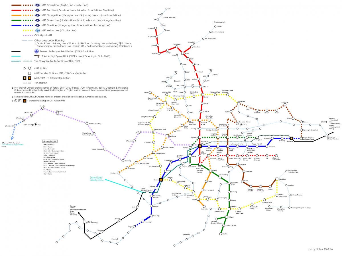 mapa de Taipei hsr estación