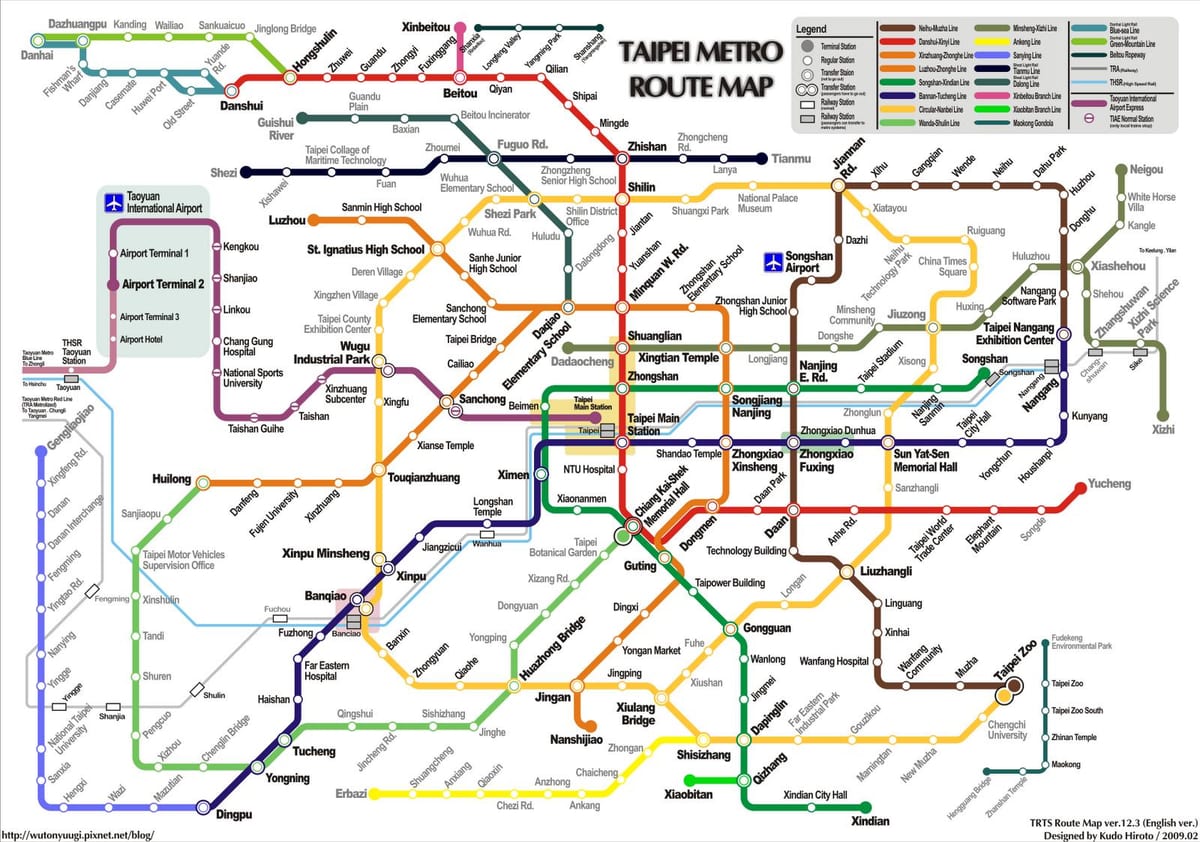 metro Taipei mapa