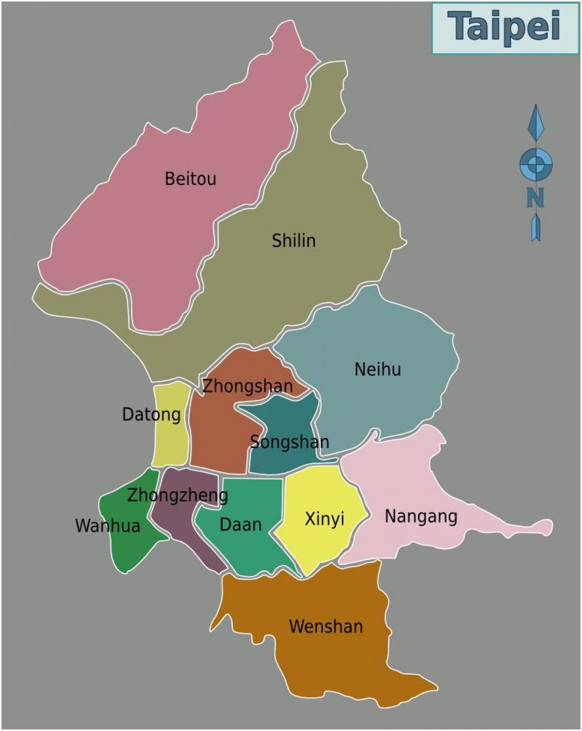 Taipei city provincia mapa