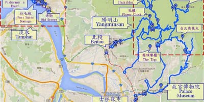 Mapa de beitou taiwán