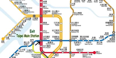 Mapa de Taipei estación de autobuses