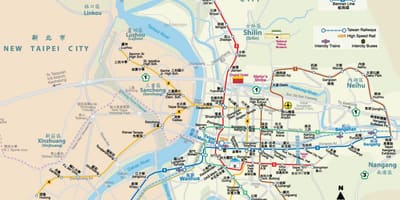 Taipei principal estación de ferrocarril mapa