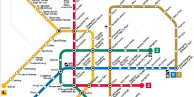 Mrt mapa Taipei 2016