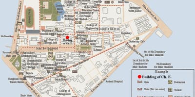 Universidade nacional de taiwán campus mapa